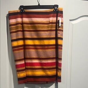 Lord & Taylor Multicolor Striped Pencil Skirt